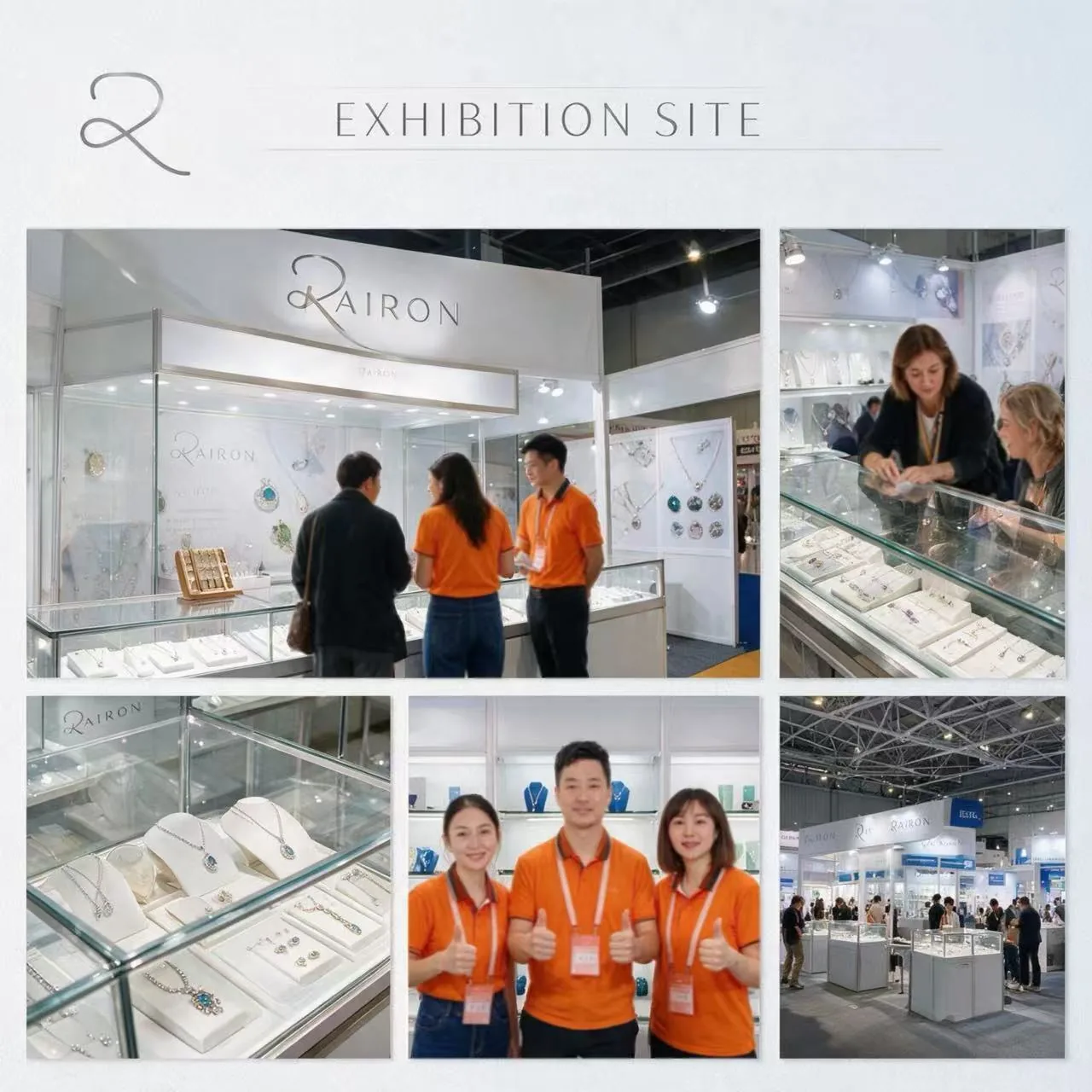 RAIRON jewelry exhibition team and booth